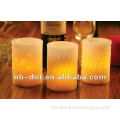 wax decal pillar candle with glitter LED light